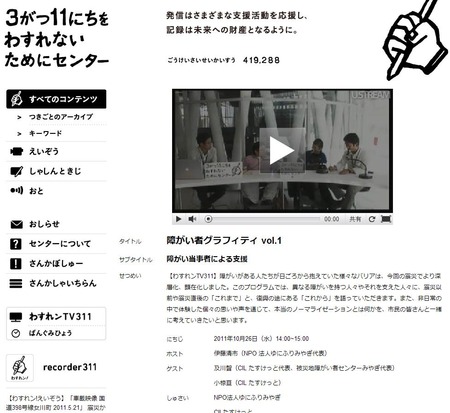 3がつ11にちをわすれないためにセンター