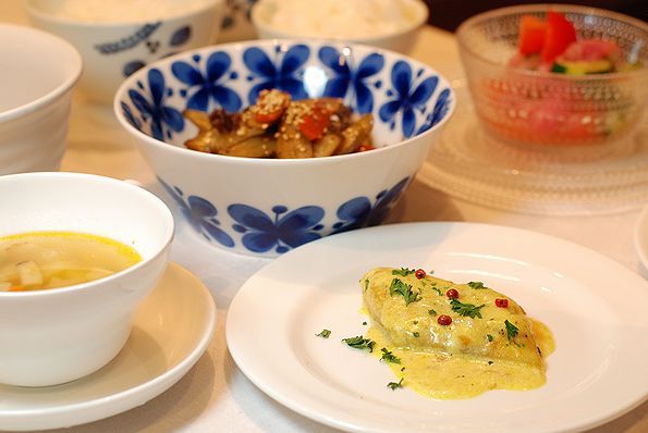 白身魚のムニエル カレーソース定食 うさぎ食堂へようこそ Powered By ライブドアブログ