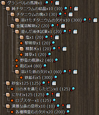 グランベルの馬蹄 素材