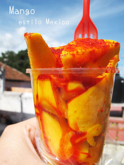 メキシコ風マンゴーの食べ方 メキシコ生活絵日記 Vive Mexico