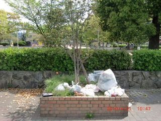 20100421-CIMG1458三ノ瀬公園ゴミ