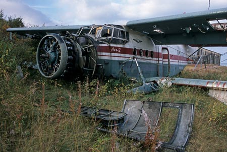 放置された航空機