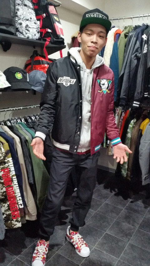 MISHKA スタジャン グレー/パープル 楽天市場】【30%OFF】MISHKA アウター 長袖 スタジャン ブルゾン