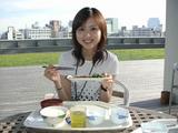 テラスで朝食