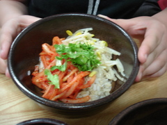 海物(ヘムル)カルククスのボリパプ(麦飯)