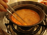 野菜とお肉を食べてうどんを入れます。