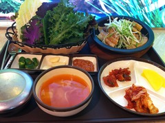 三枚肉サムパプ(7500ウォン)