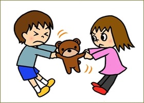 5歳と3歳の子供が図書館でけんか。ムカッときたので頭をパコーンと叩いたらふたりともギャン泣き。急いで図書館から出てきた。親失格な気がして嫌になる