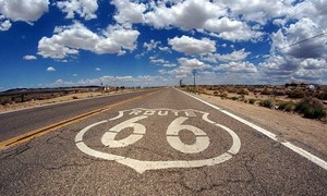 Route-66-shield-on-road-in-California-min