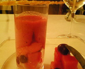 watermelon and cherry compote