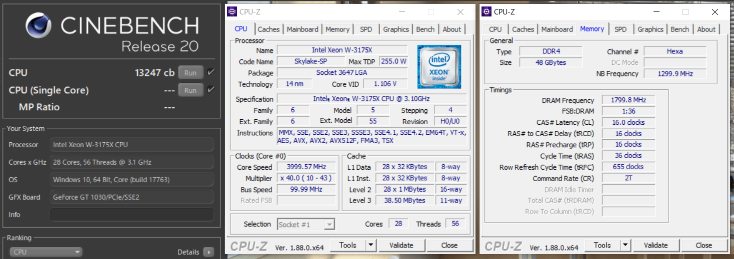 Intel Xeon W-3175X_cinebench-R20