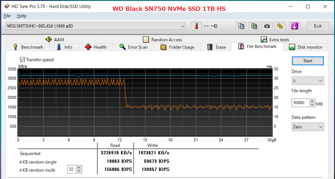 WD Black SN750 NVMe SSD 1TB HS_HDT