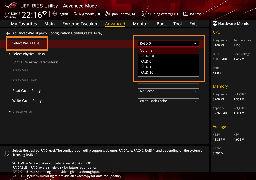 Threadripper NVMe RAID アレイ構築_10-1
