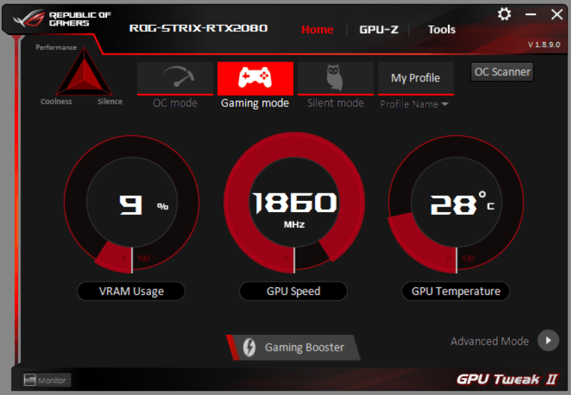 ASUS GPU Tweak II_Gaming MODE