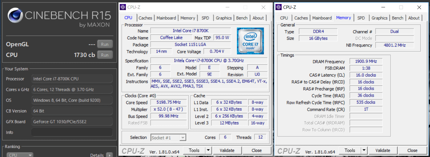 【LGA1151】Intel CoffeeLake Part3【14nm++】 	YouTube動画>6本 ->画像>34枚 