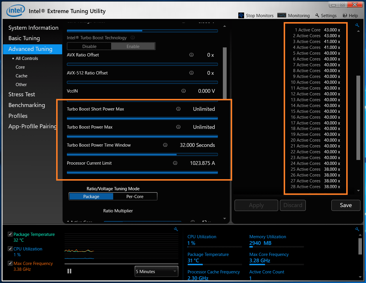 Intel Xeon W-3175X_Spec-Core Ratio