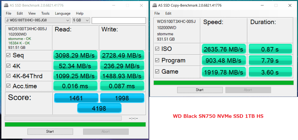 WD Black SN750 NVMe SSD 1TB HS_AS