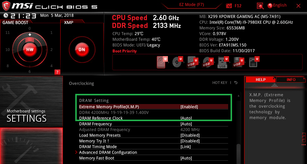 MSI X299 XPOWER GAMING AC_BIOS_OC_20
