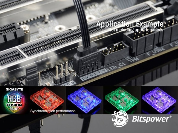 Bitspower Mono Block GAZ370G7 RGB-Nickel (2)