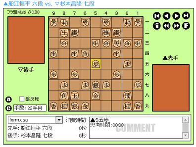 23手目55歩