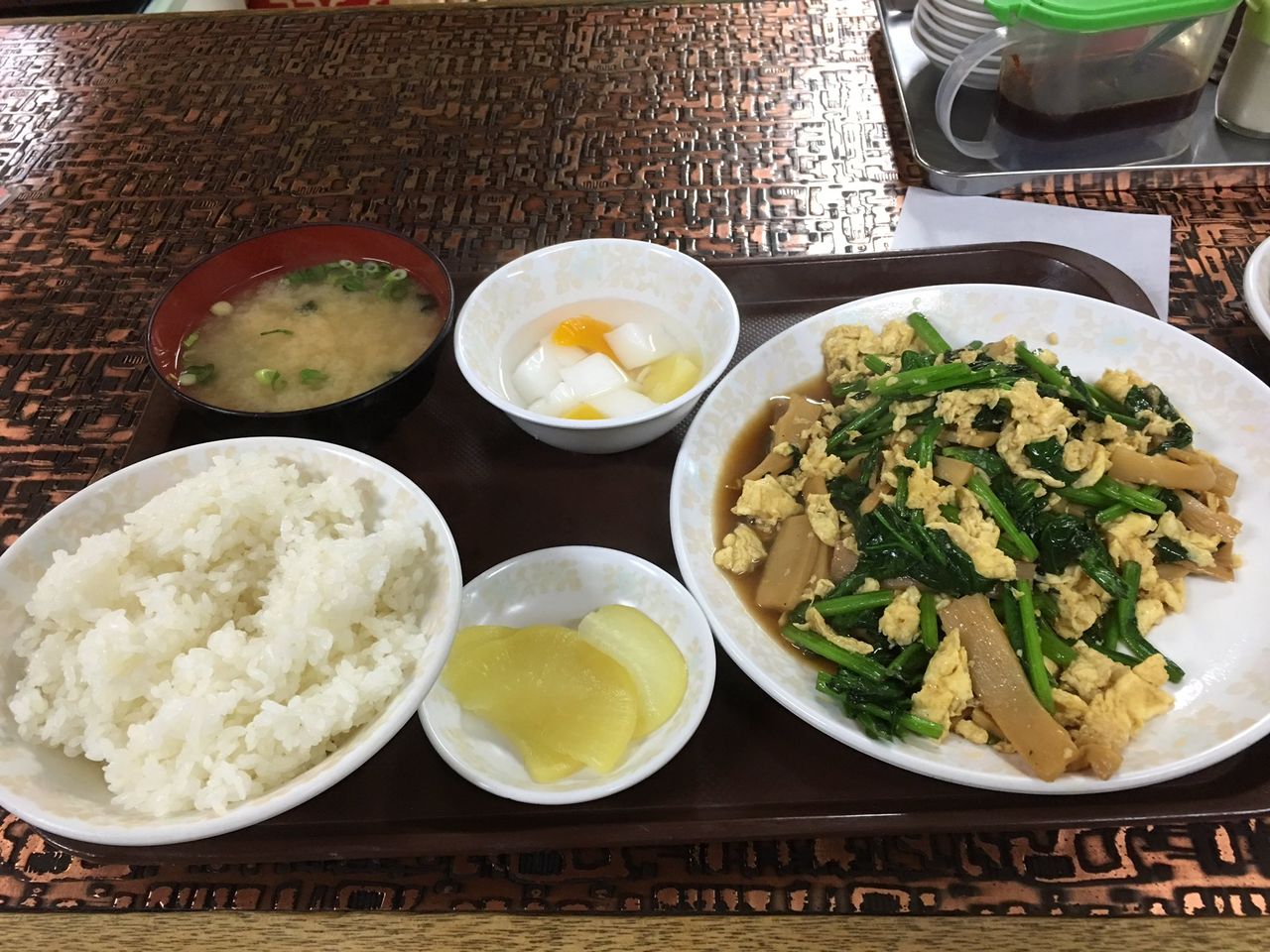 「ほうれん草炒め　定食」の画像検索結果