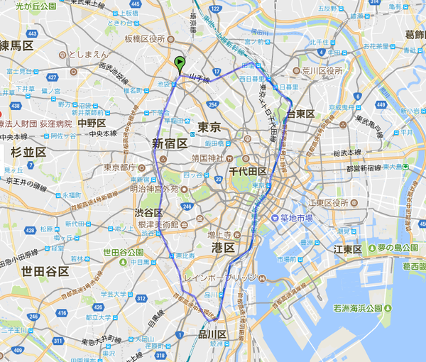 ワイが【山手線】の範囲を他都市に当てはめた画像を淡々と貼るスレ