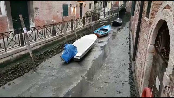 「水の都」ヴェネツィアから水が消える事態に、スーパーブルーブラッドムーンの影響　現在はもとに戻る