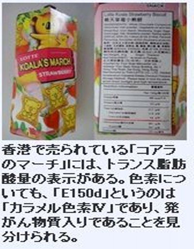 コアラのマーチが危険