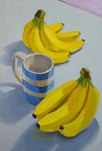 バナナの静物 : 森 和彦 楽しい油彩画制作