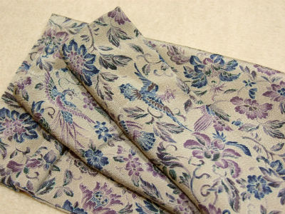 正絹型染め小紋 花唐草と鳳凰文 身丈160裄65.5 ほぼ美品 : リサイクル