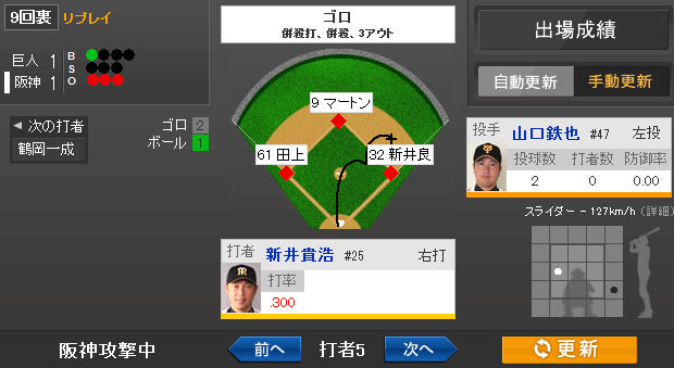 2014年4月13日 阪神 vs 巨人 一球速
