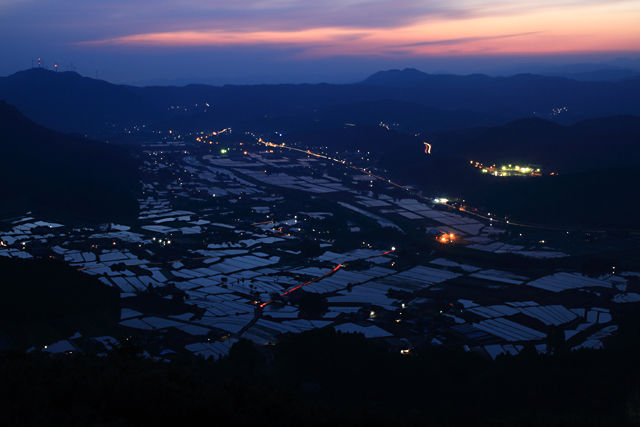 伐株山の夕景