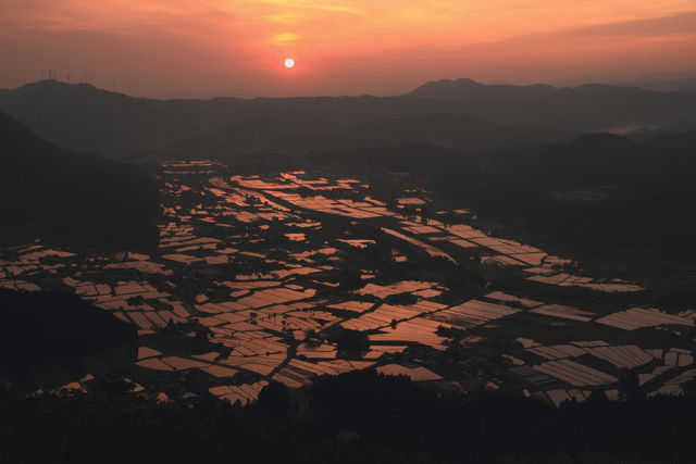 伐株山の夕景