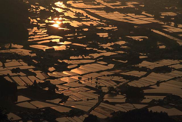 伐株山の夕景