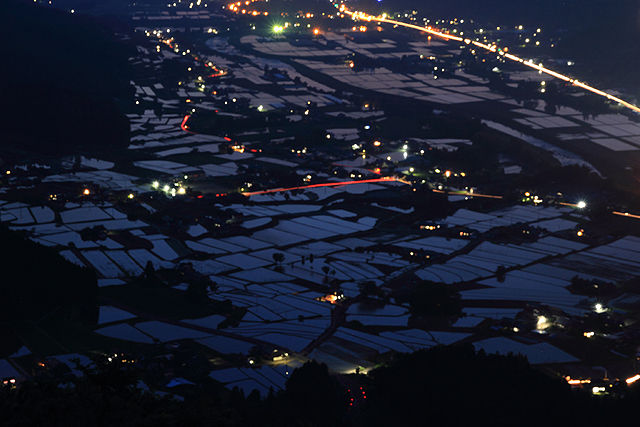 伐株山の夕景
