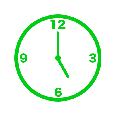 時計(17時)