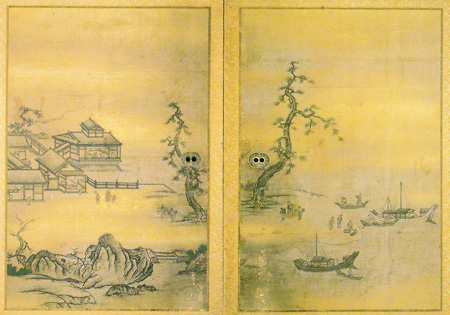白書院 水墨画