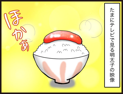 たまに見る「ご飯に乗った明太子の量」に驚く
