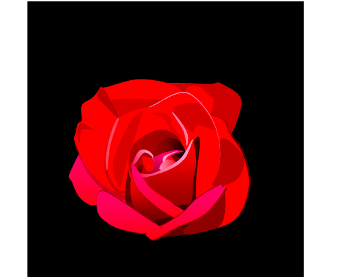 赤いばらの花 ワードで描いてます