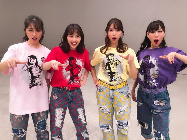 ももいろクローバーZ  あんた飛ばしすぎ!! Tシャツ　XL