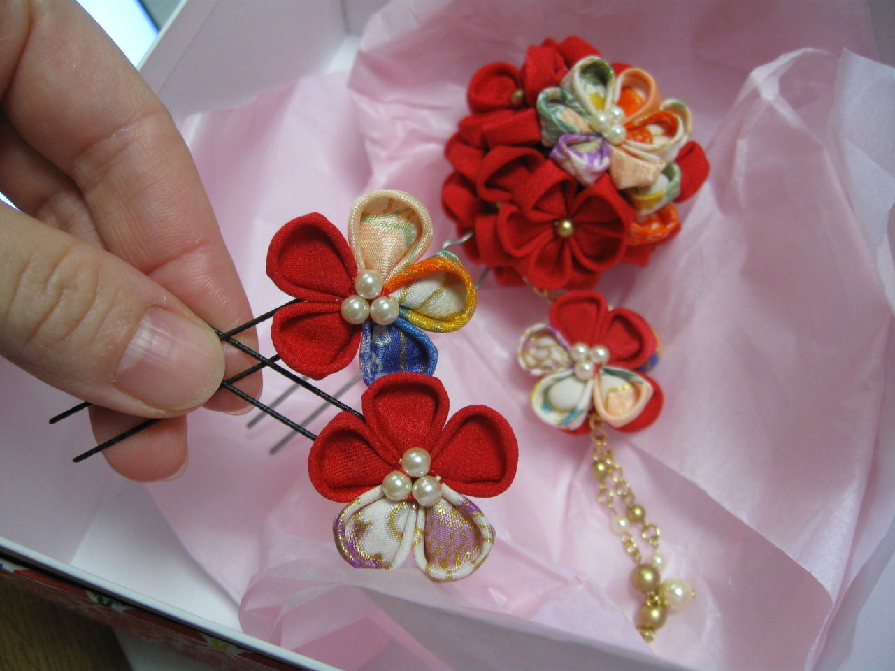 七五三のオーダーメイド・花玉かんざし