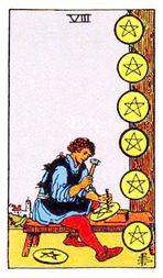 ペンタクルスの8Eight of Pentacles