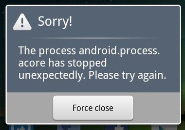 Acore 発生 したため し が 問題 を プロセス android process ます 終了