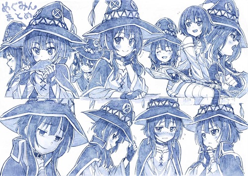 この素晴らしい世界に祝福を(このすば) いろんな表情のめぐみん かわいい画像・壁紙