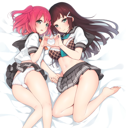 lovelive_sunshine ラブライブサンシャイン aqours・アクア 黒澤ルビィ・ダイヤ パンチラ・ブラチラ エロ イラスト 画像 壁紙
