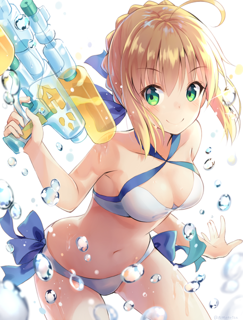 fgo フェイトグランドオーダー アルトリア・ペンドラゴン 水着 セイバー オルタ かわいい・かっこいい・美しい イラスト 画像 壁紙