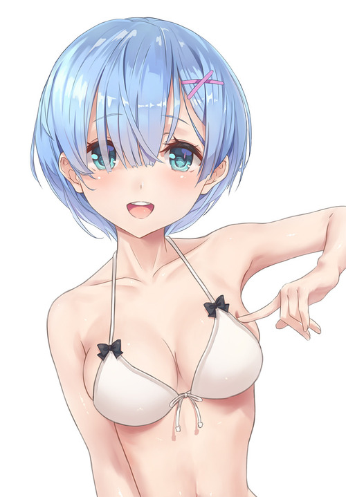 リゼロ Reゼロから始める異世界生活 レム ラム かわいい 双子 姉妹 水着・下着 おっぱい エロ イラスト 画像 壁紙