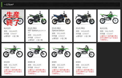 カワサキ125cc