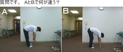 この2つの前屈、何が違う?