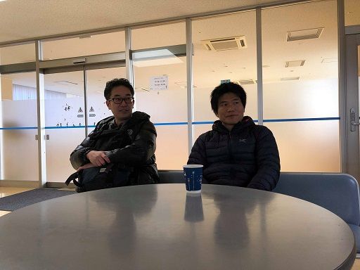 北斗病院の自販機の前